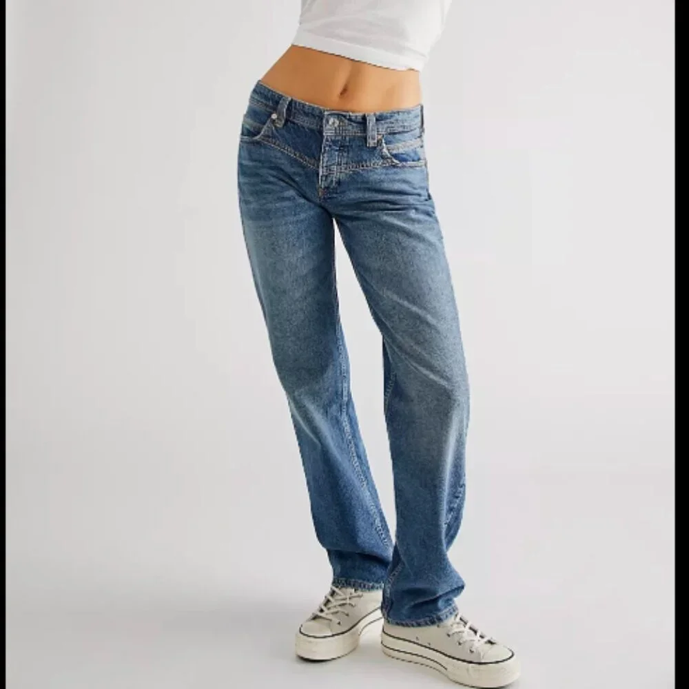 Free People‎ We The Free Shelby Boyfriend Jeans Womens 24 Low Rise Button Fly
